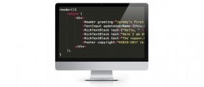 Computer screen with code snippet