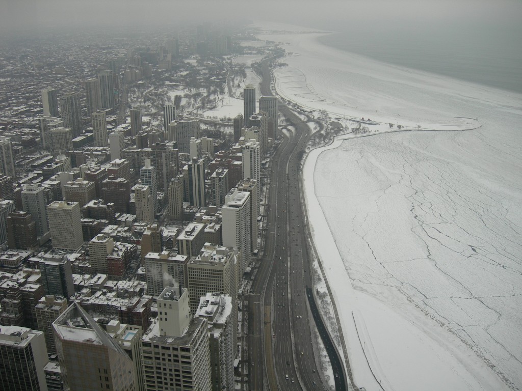 Lake Shore Drive in winter